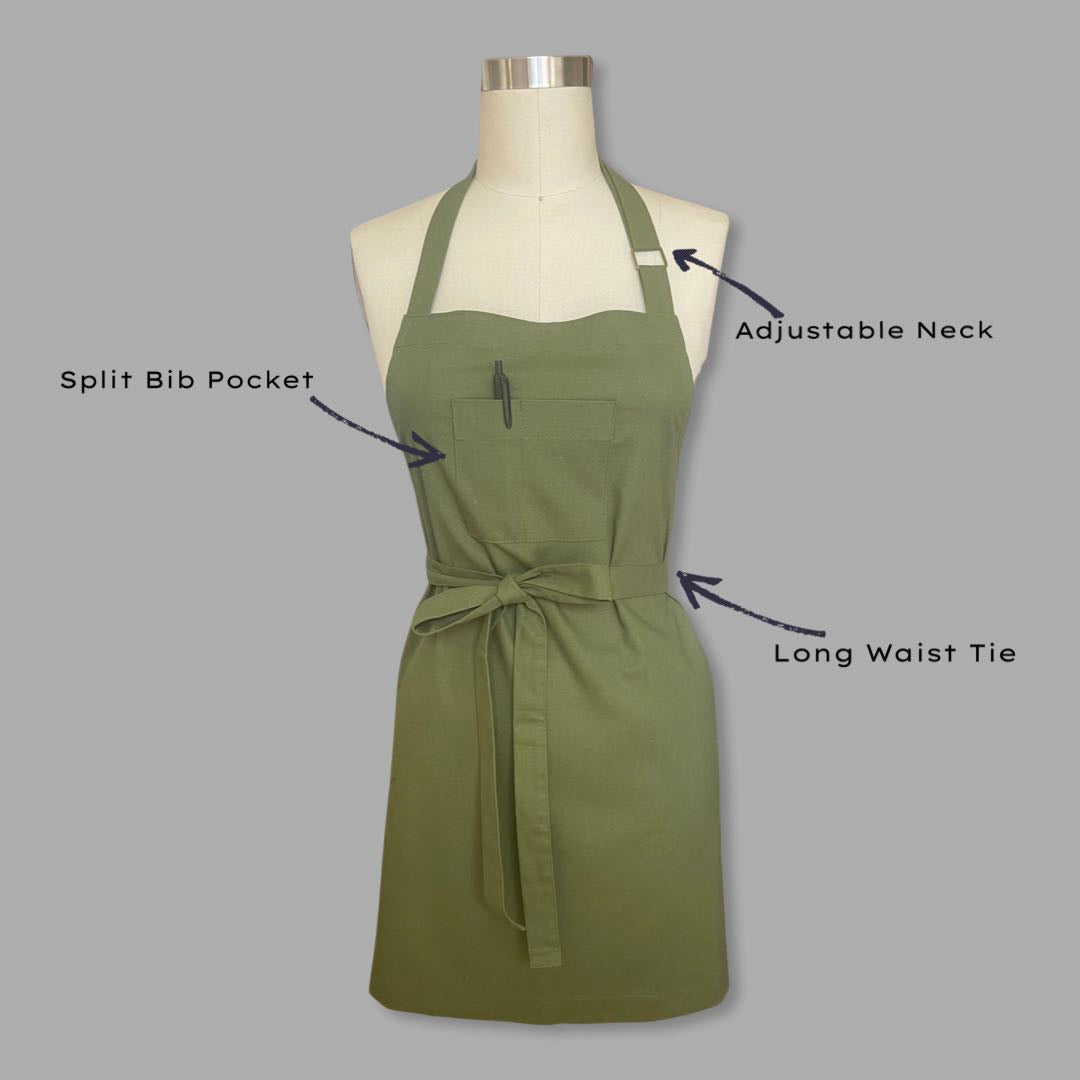 Apron Neck Strap with wide bib pocket - Australian Made Apron