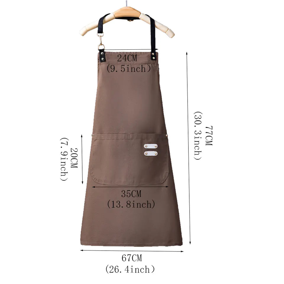 Neck Apron - with 2 x waist pockets, pen holder and clip on waist straps