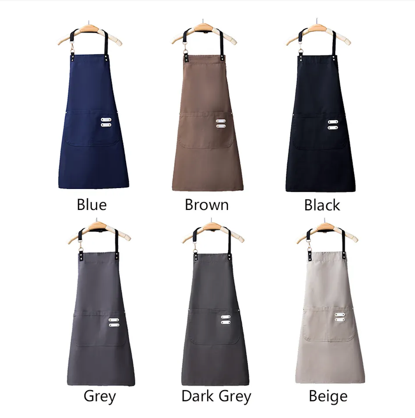 Neck Apron - with 2 x waist pockets, pen holder and clip on waist straps